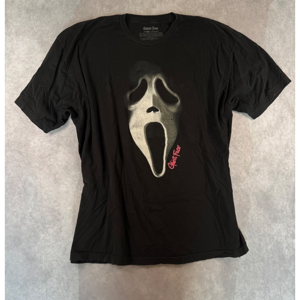 Ghost Face Scream Horror Movie Graphic T-Shirt Black Mens 3XL Fun World 2022